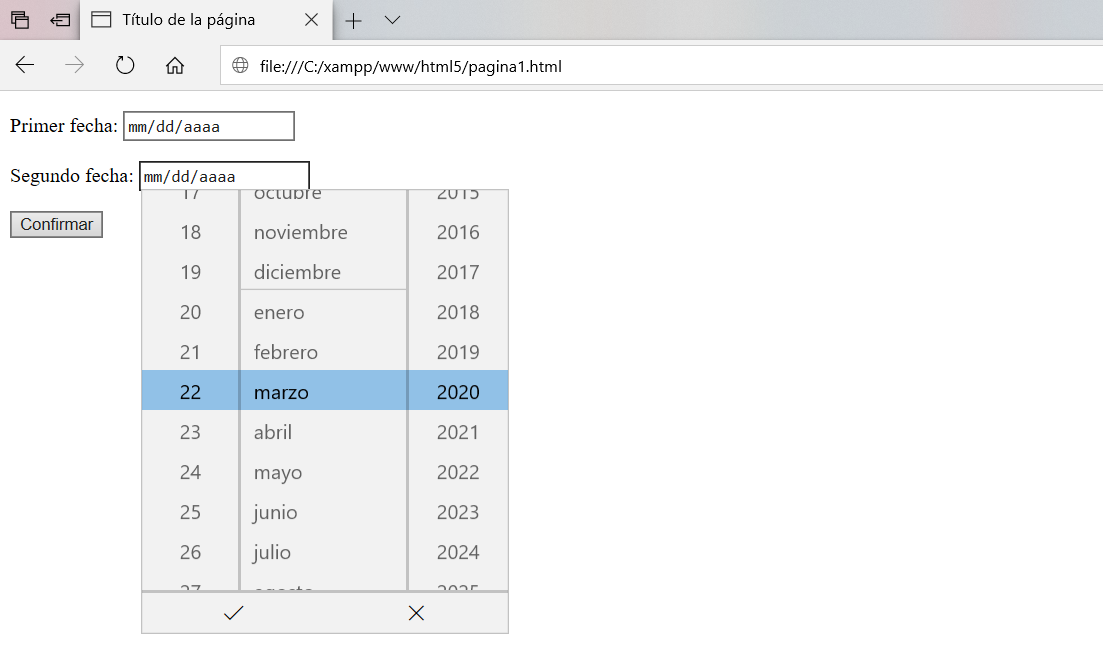 input date Microsoft edge